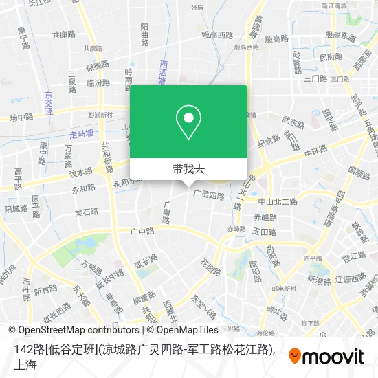 142路[低谷定班](凉城路广灵四路-军工路松花江路)地图
