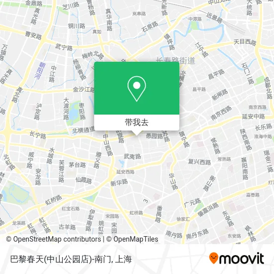 巴黎春天(中山公园店)-南门地图