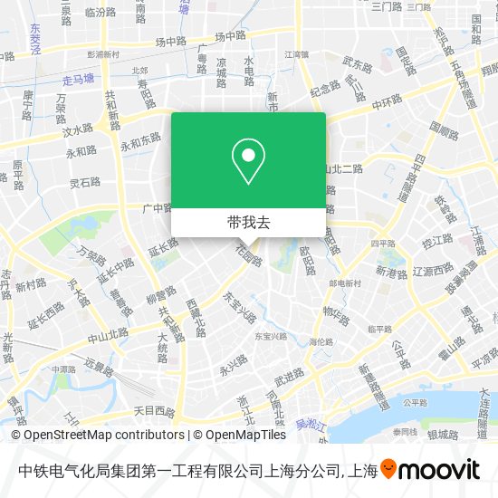 中铁电气化局集团第一工程有限公司上海分公司地图