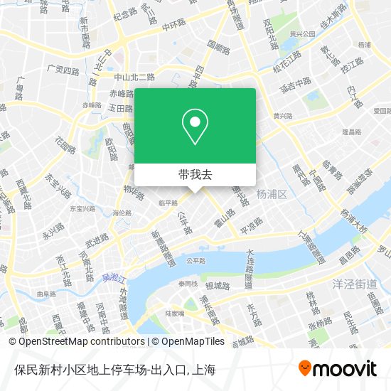 保民新村小区地上停车场-出入口地图