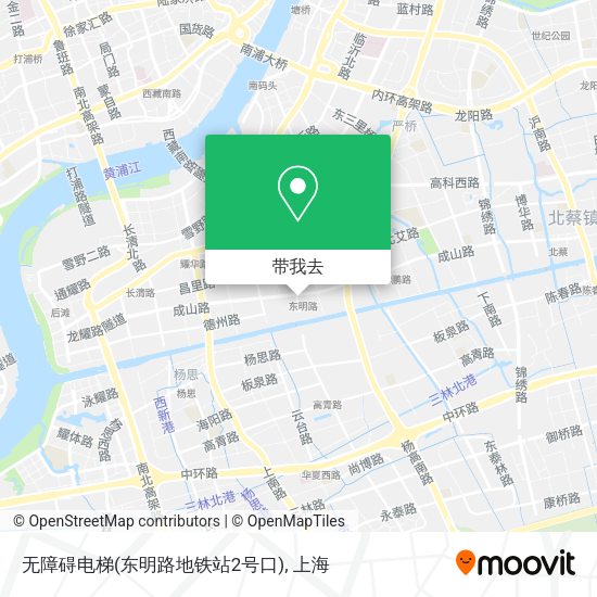 无障碍电梯(东明路地铁站2号口)地图