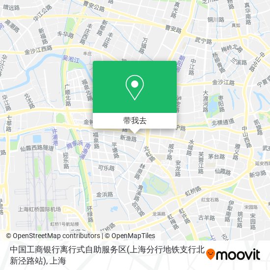 中国工商银行离行式自助服务区(上海分行地铁支行北新泾路站)地图