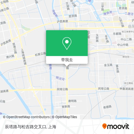 辰塔路与松吉路交叉口地图