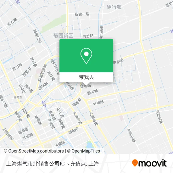 上海燃气市北销售公司IC卡充值点地图