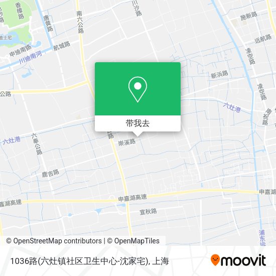 1036路(六灶镇社区卫生中心-沈家宅)地图