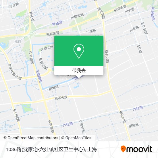 1036路(沈家宅-六灶镇社区卫生中心)地图