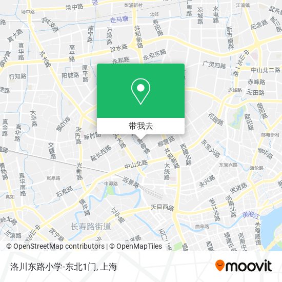 洛川东路小学-东北1门地图