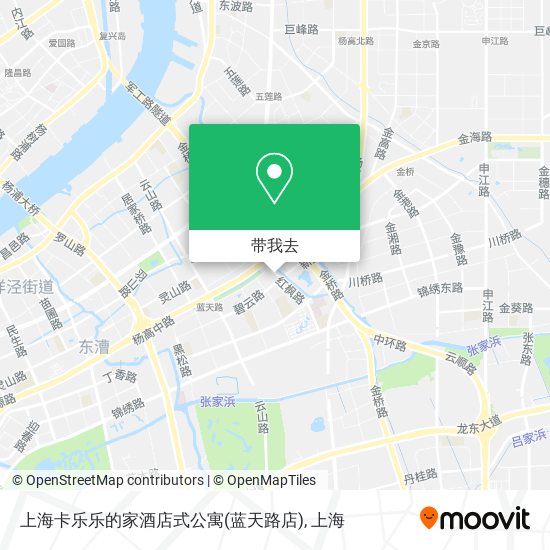 上海卡乐乐的家酒店式公寓(蓝天路店)地图