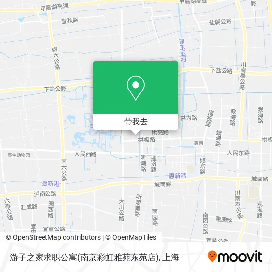 游子之家求职公寓(南京彩虹雅苑东苑店)地图