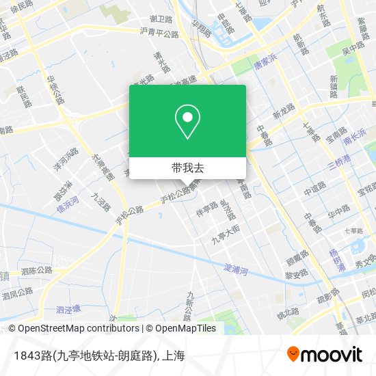 1843路(九亭地铁站-朗庭路)地图