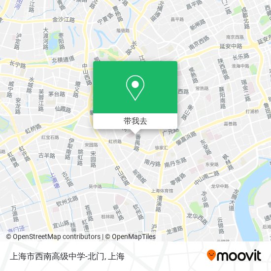 上海市西南高级中学-北门地图