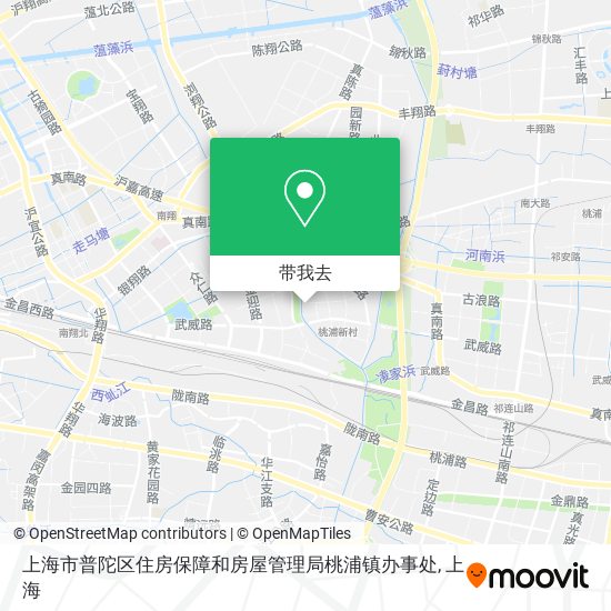 上海市普陀区住房保障和房屋管理局桃浦镇办事处地图