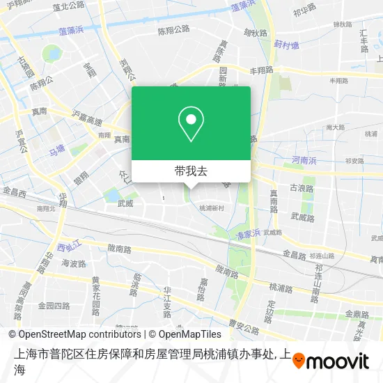 上海市普陀区住房保障和房屋管理局桃浦镇办事处地图