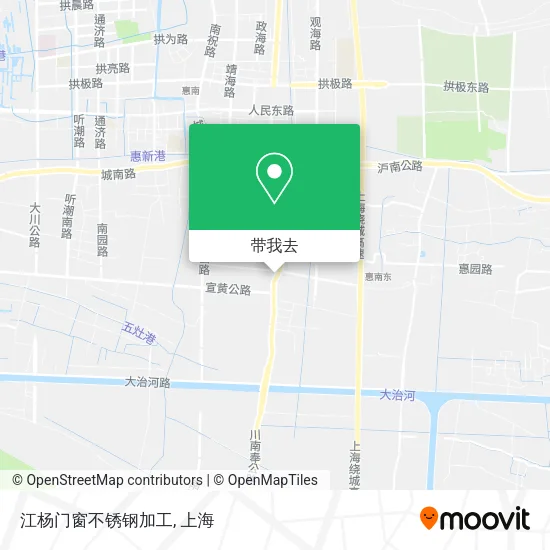 江杨门窗不锈钢加工地图