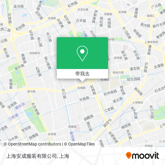 上海安成服装有限公司地图