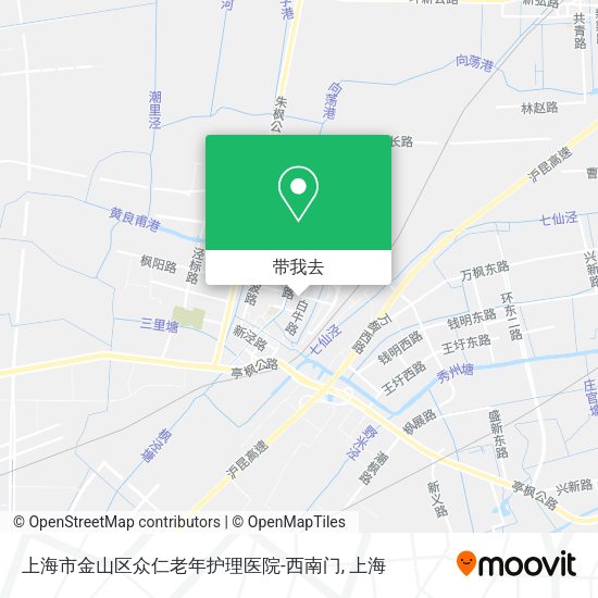 上海市金山区众仁老年护理医院-西南门地图