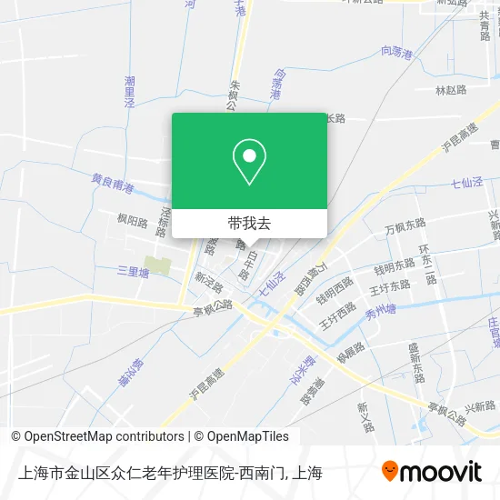 上海市金山区众仁老年护理医院-西南门地图