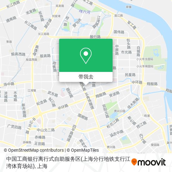 中国工商银行离行式自助服务区(上海分行地铁支行江湾体育场站)地图