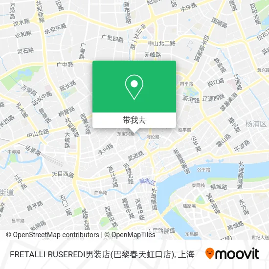 FRETALLI RUSEREDI男装店(巴黎春天虹口店)地图