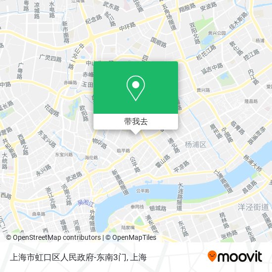 上海市虹口区人民政府-东南3门地图