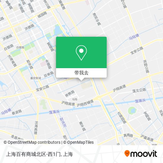 上海百有商城北区-西1门地图