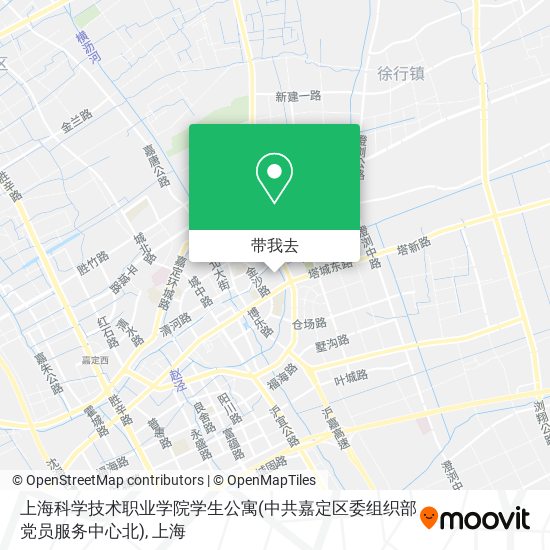 上海科学技术职业学院学生公寓(中共嘉定区委组织部党员服务中心北)地图