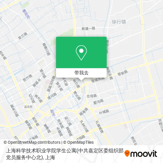 上海科学技术职业学院学生公寓(中共嘉定区委组织部党员服务中心北)地图