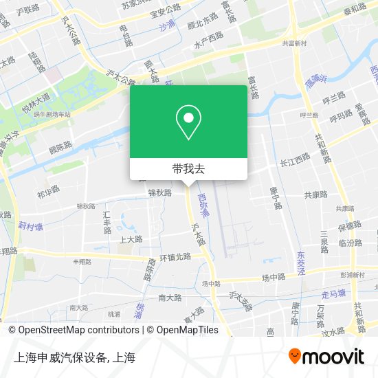 上海申威汽保设备地图