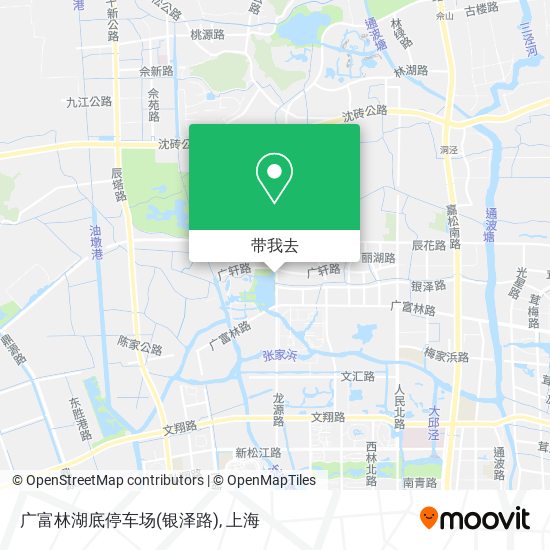 广富林湖底停车场(银泽路)地图