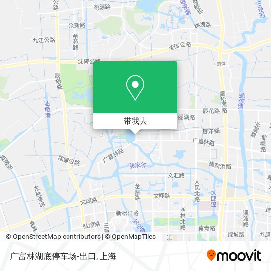 广富林湖底停车场-出口地图