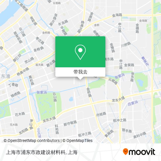 上海市浦东市政建设材料科地图