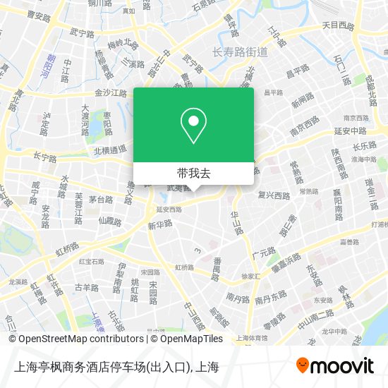 上海亭枫商务酒店停车场(出入口)地图