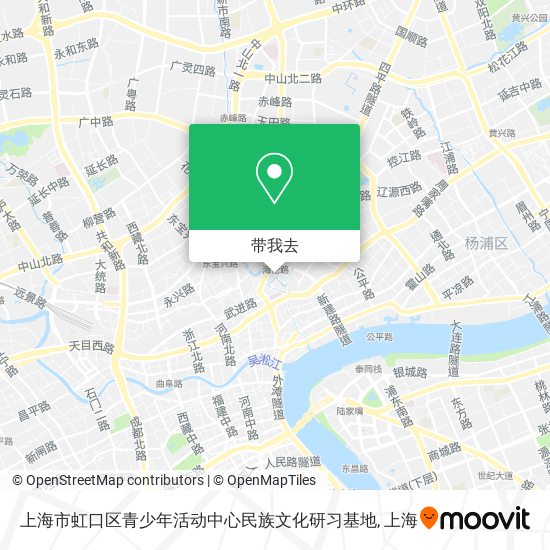 上海市虹口区青少年活动中心民族文化研习基地地图