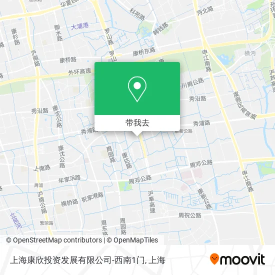 上海康欣投资发展有限公司-西南1门地图
