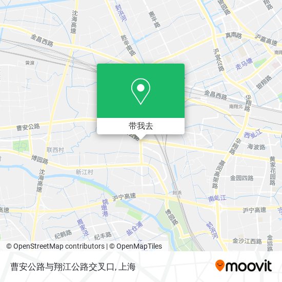 曹安公路与翔江公路交叉口地图