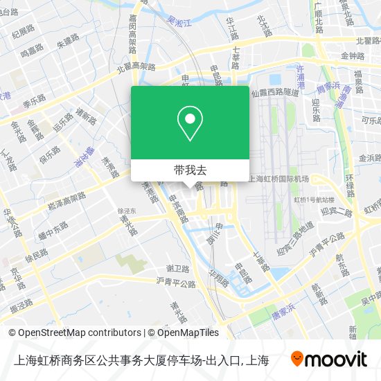 上海虹桥商务区公共事务大厦停车场-出入口地图