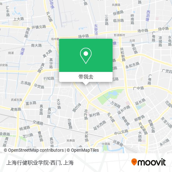 上海行健职业学院-西门地图