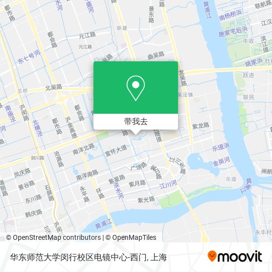 华东师范大学闵行校区电镜中心-西门地图