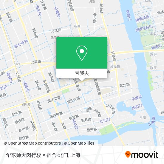 华东师大闵行校区宿舍-北门地图