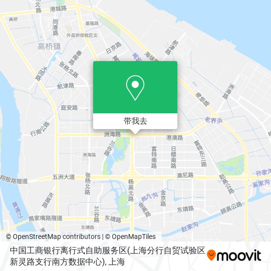 中国工商银行离行式自助服务区(上海分行自贸试验区新灵路支行南方数据中心)地图
