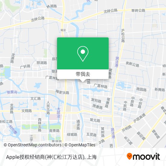 Apple授权经销商(神汇松江万达店)地图