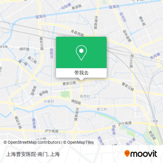 上海曹安医院-南门地图