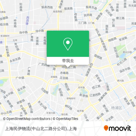 上海民伊物流(中山北二路分公司)地图