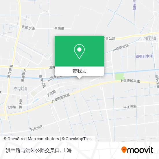 洪兰路与洪朱公路交叉口地图