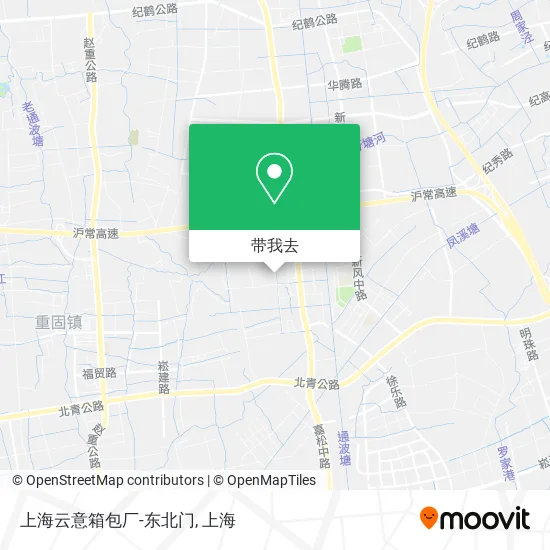 上海云意箱包厂-东北门地图