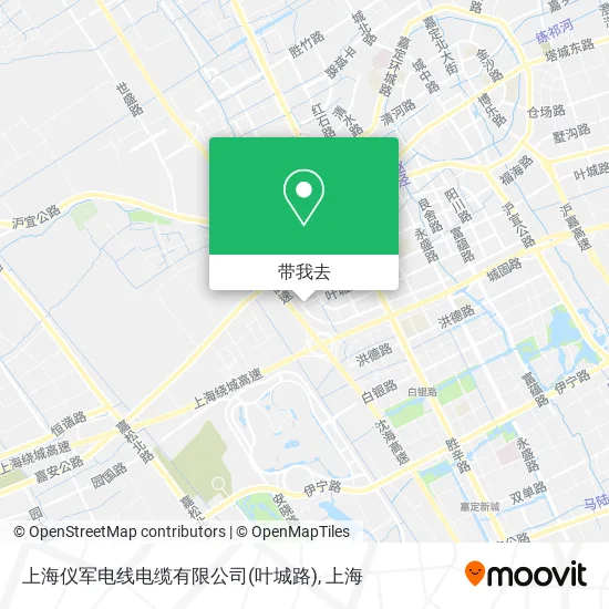 上海仪军电线电缆有限公司(叶城路)地图