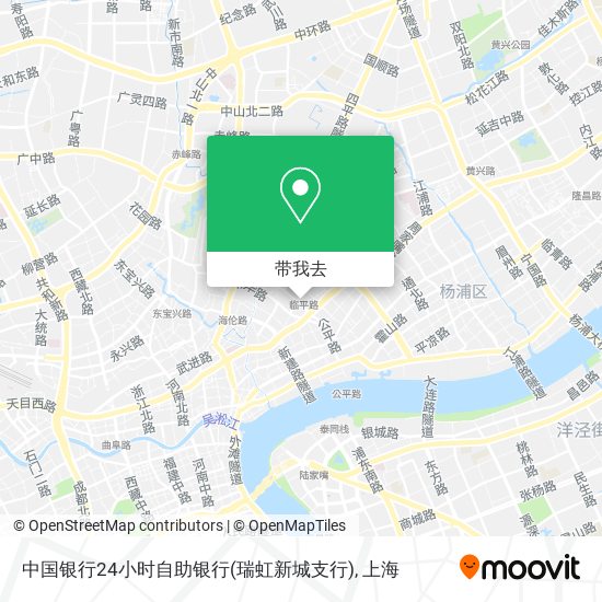 中国银行24小时自助银行(瑞虹新城支行)地图
