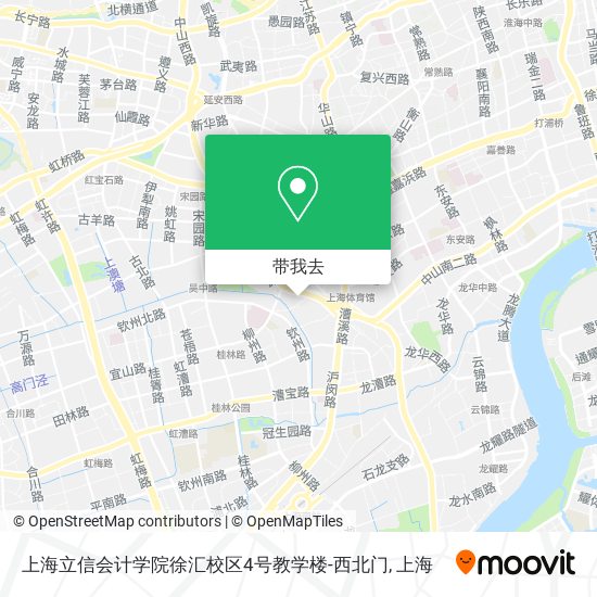 上海立信会计学院徐汇校区4号教学楼-西北门地图
