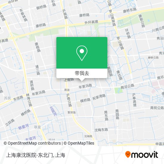 上海康沈医院-东北门地图