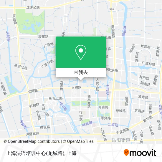 上海法语培训中心(龙城路)地图